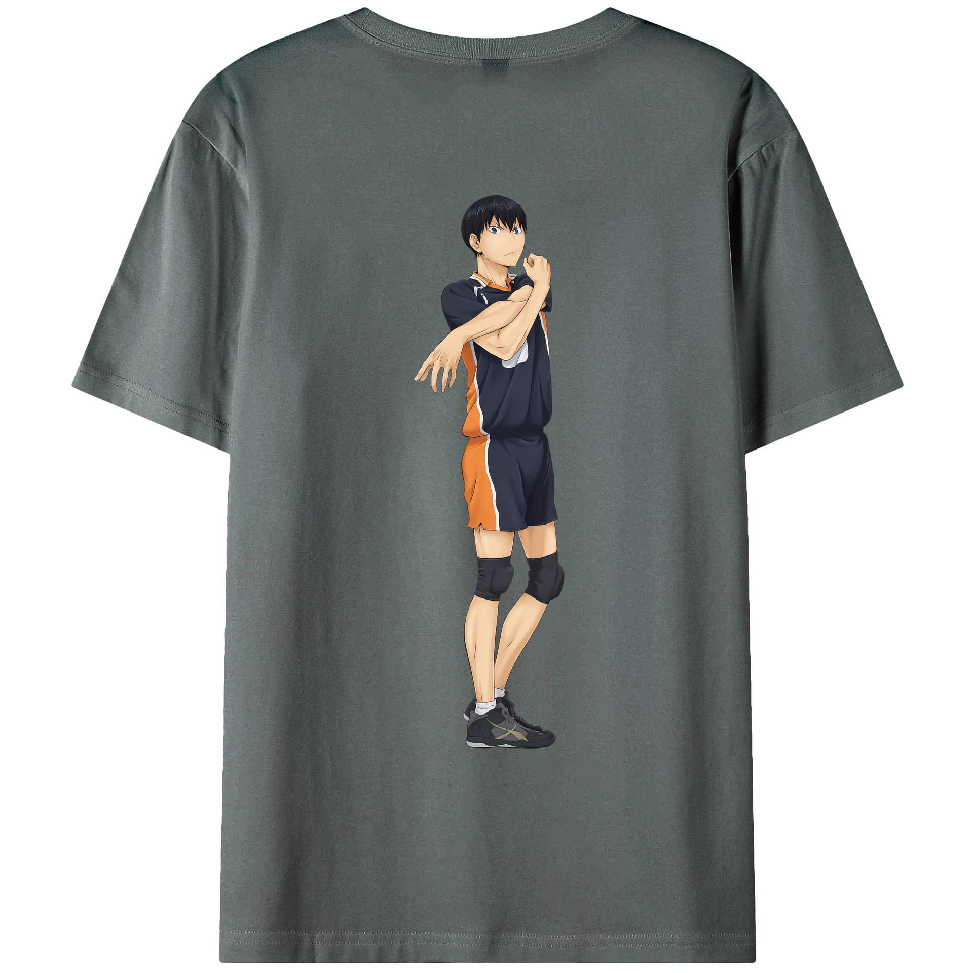 （画像用） ハイキュー!! Haikyu!! 綿100％ メンズ半袖Tシャツ（バックプリント） 通気性